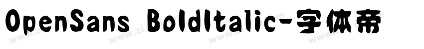 OpenSans BoIdItalic字体转换